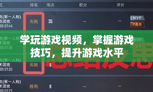 掌握游戲技巧，提升游戲水平，學(xué)玩游戲視頻