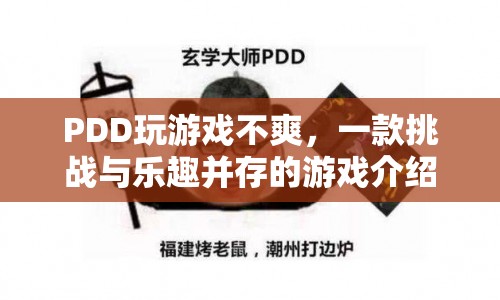 PDD挑戰(zhàn)樂趣并存的游戲，探索未知，挑戰(zhàn)自我！