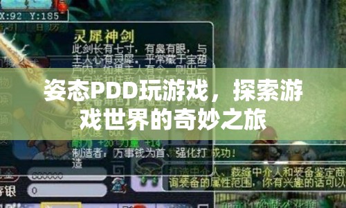 姿態(tài)PDD游戲探索之旅，揭秘游戲世界的奇妙奧秘