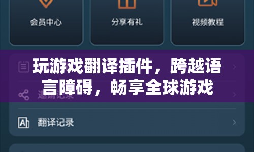 游戲翻譯插件，打破語(yǔ)言壁壘，全球游戲任你玩