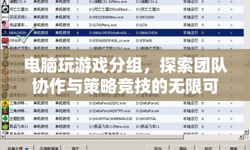 電腦游戲分組，探索團(tuán)隊協(xié)作與策略競技的無限可能