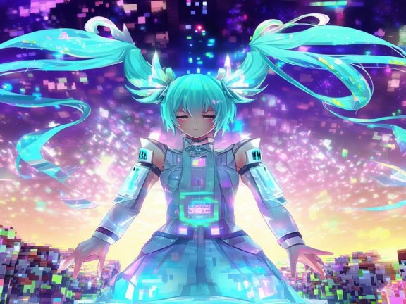 初音未來與我的世界夢幻聯(lián)動，音樂與像素的交響曲